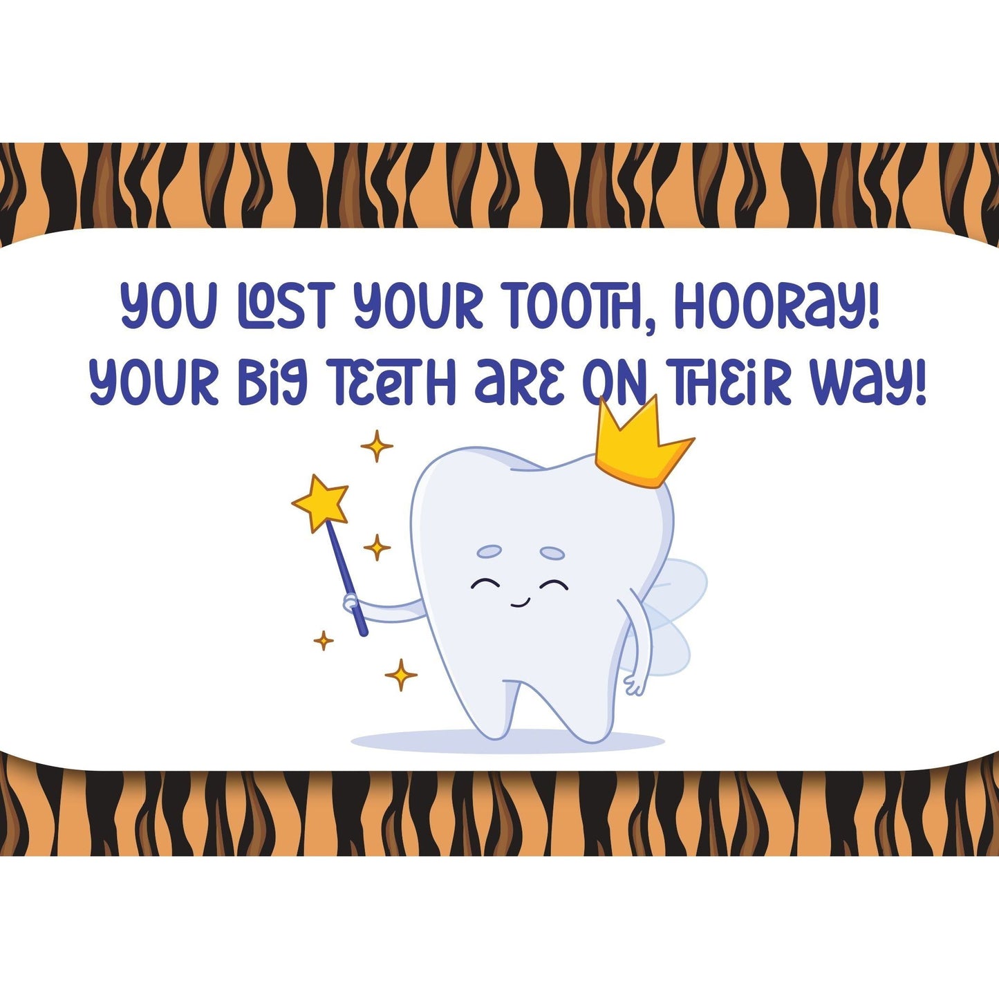 Losing tooth card BROWN PRINT 36/pk