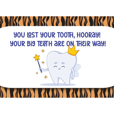 Losing tooth card BROWN PRINT 36/pk