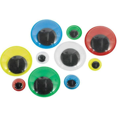Paste On Wiggle Eyes (Assorted Color and Size, 100/pk)