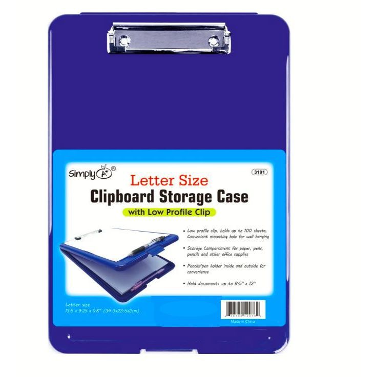Clipboard Storage Case Letter Size 1/pc