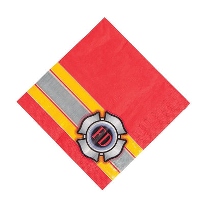 Firefighter Party Luncheon Napkins 6 1/2" - 16 Pc.