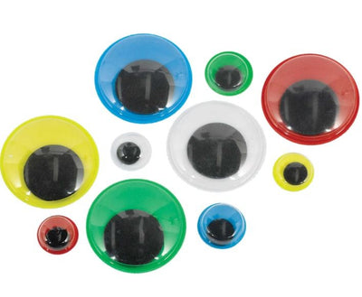 Paste On Wiggle Eyes (Assorted, 160/pk) (Closeout)