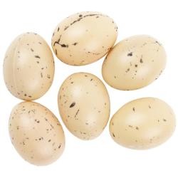 Plastic Bird Eggs 1" 6pk
