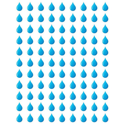 Raindrop Stickers 1/2"  Round 13mm Color print 10 /pk