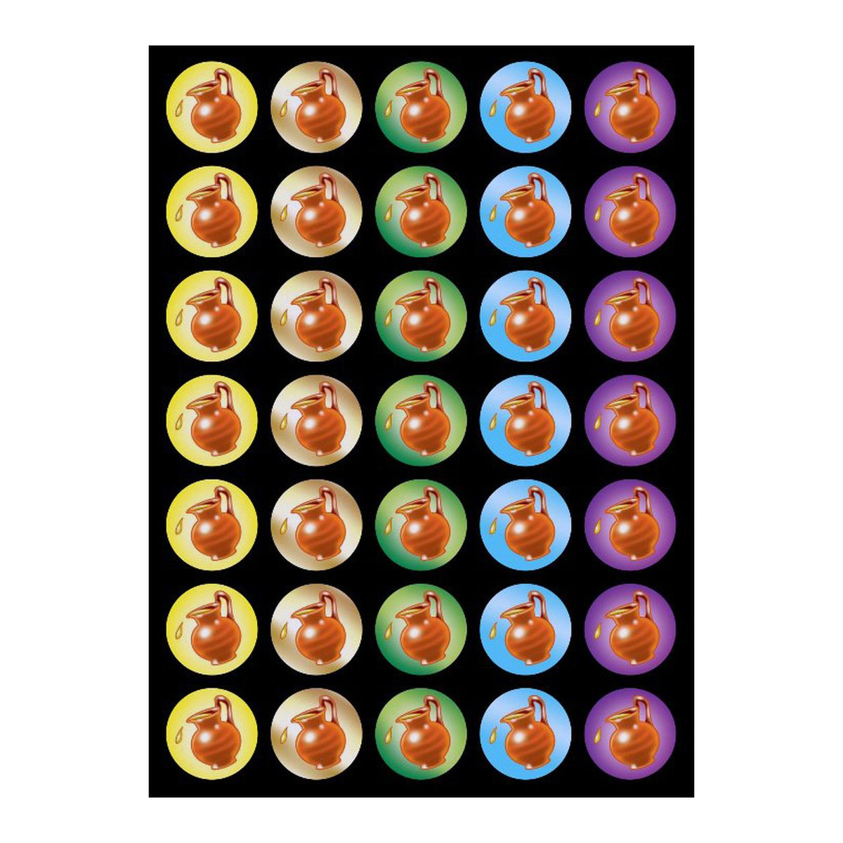Oil Jars Sticker 3/4" 10 Sheets (closeout)