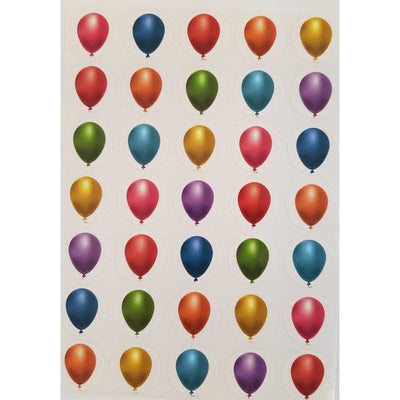 Metallic Balloon Stickers 3/4" (10 sheets)