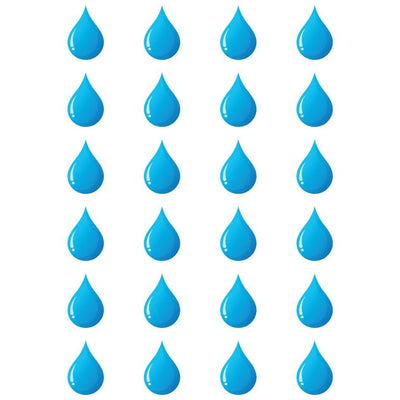 Raindrop Stickers, Round 25MM, 10/pk