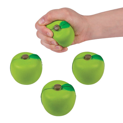 Green Apple Stress Toys 2 1/2" 12/pk