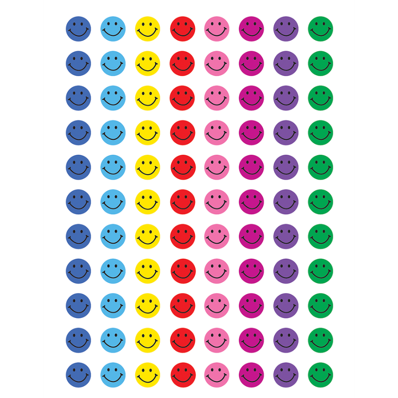 Happy Faces Mini Stickers Value Pack 3/8" 1144/pk