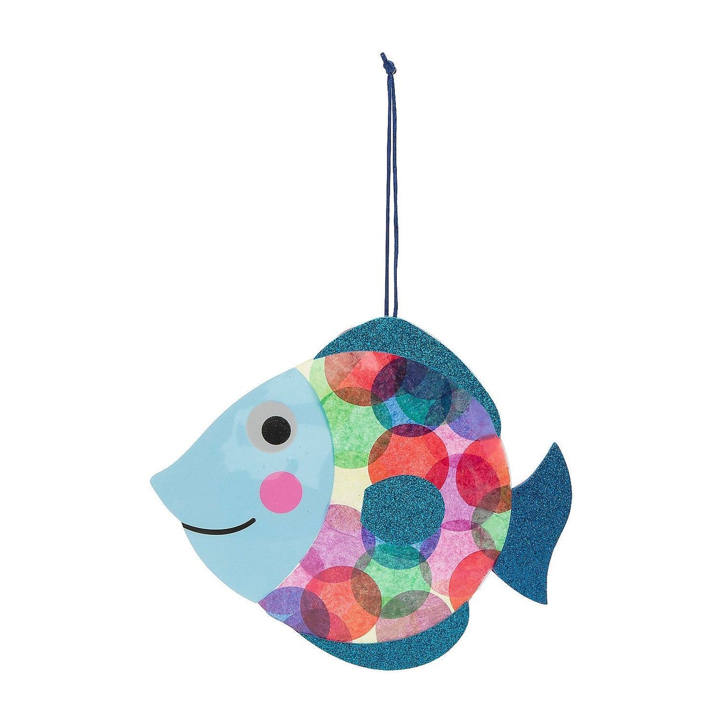Bright Dot Fish Glitter Sign Craft Kit, 9 3/4" x 8 1/4"—12/pk