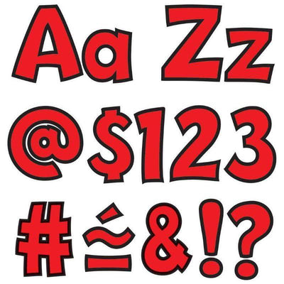 Red 4-Inch Playful Uppercase/Lowercase Combo Pack (English) Ready Letters