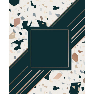 notebook covers - small black and rose gold square 8.5" x 11" 12/pk