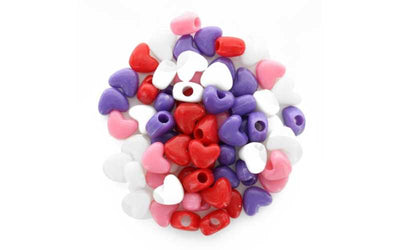 Heart beads mix 12mm 150pcs