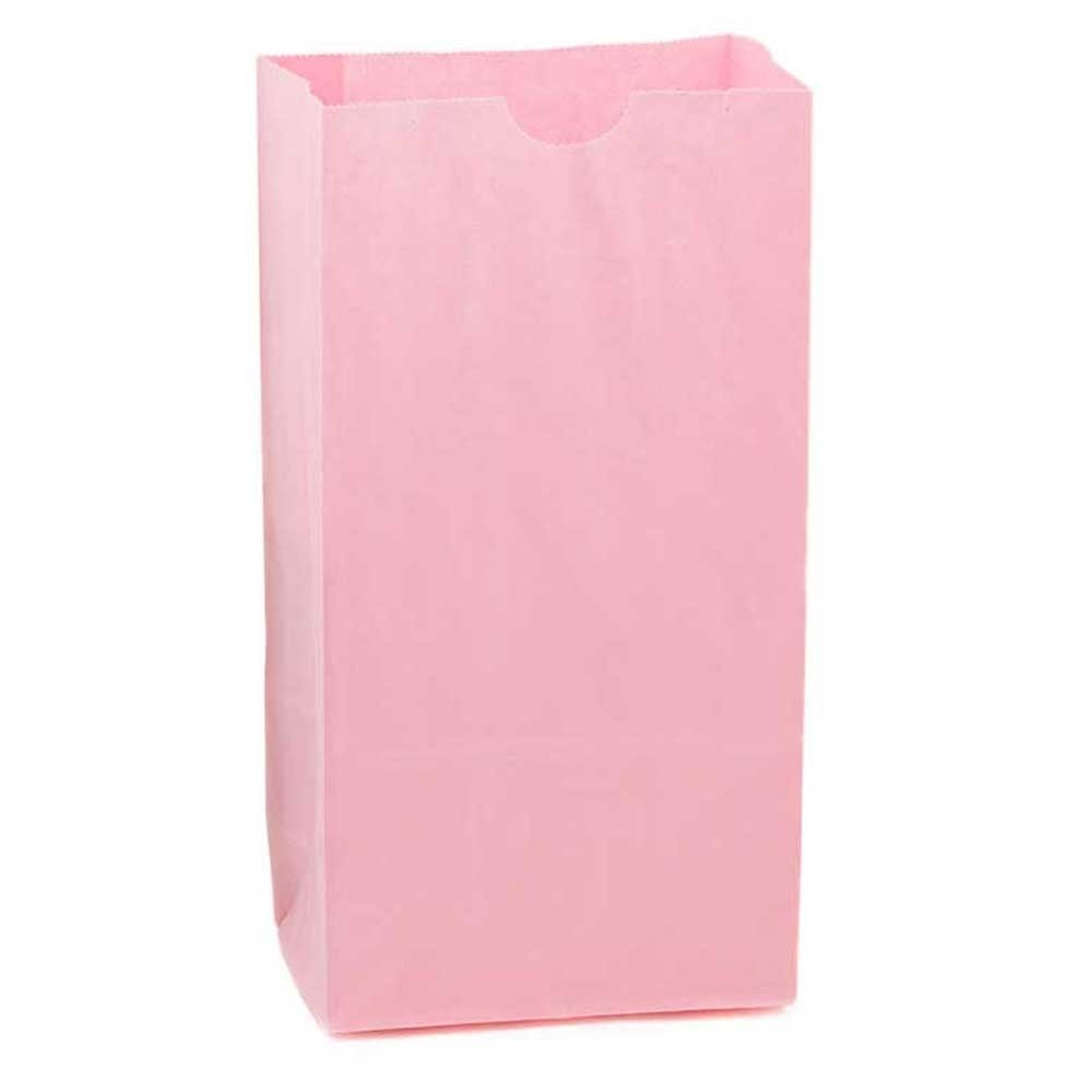 Craft Paper Bags (Small 4.5" x 2.5" x 8.5", Red, 100)