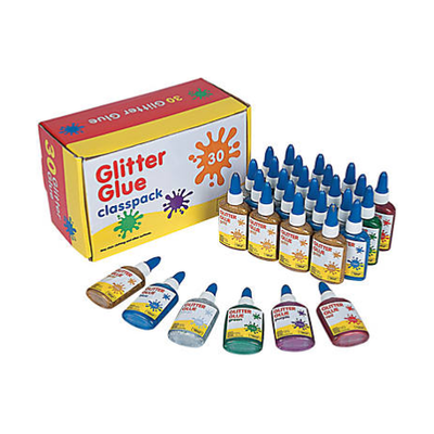 Glitter Glue Bottles Classpack 30/pk