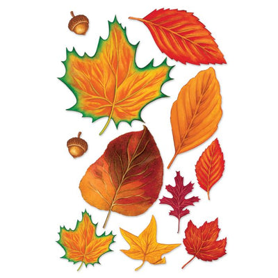 Fall Leaf Cutouts 2¼"-12" 11/Pkg