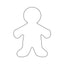 People Shape Cut-Outs, White, 25 Pcs (6")