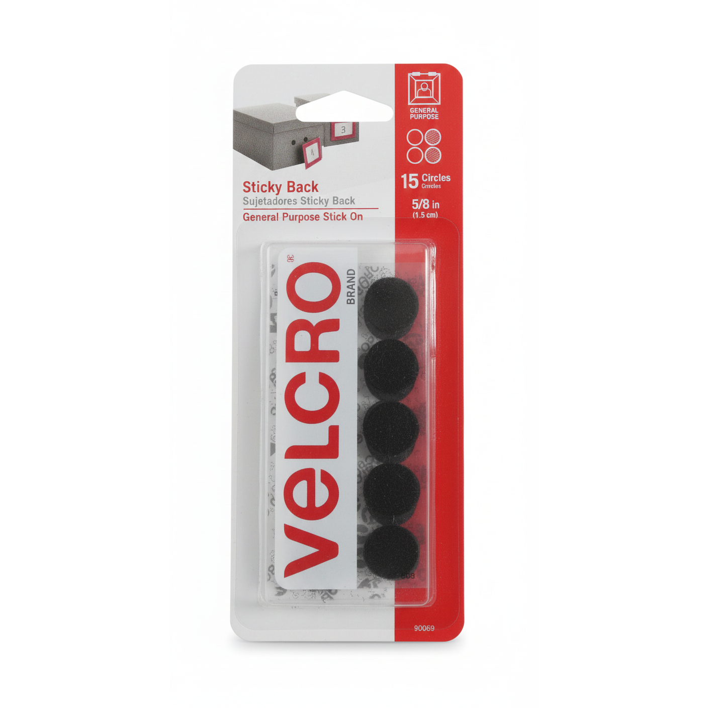 Velcro Coin Black 1/2" 15 Sets