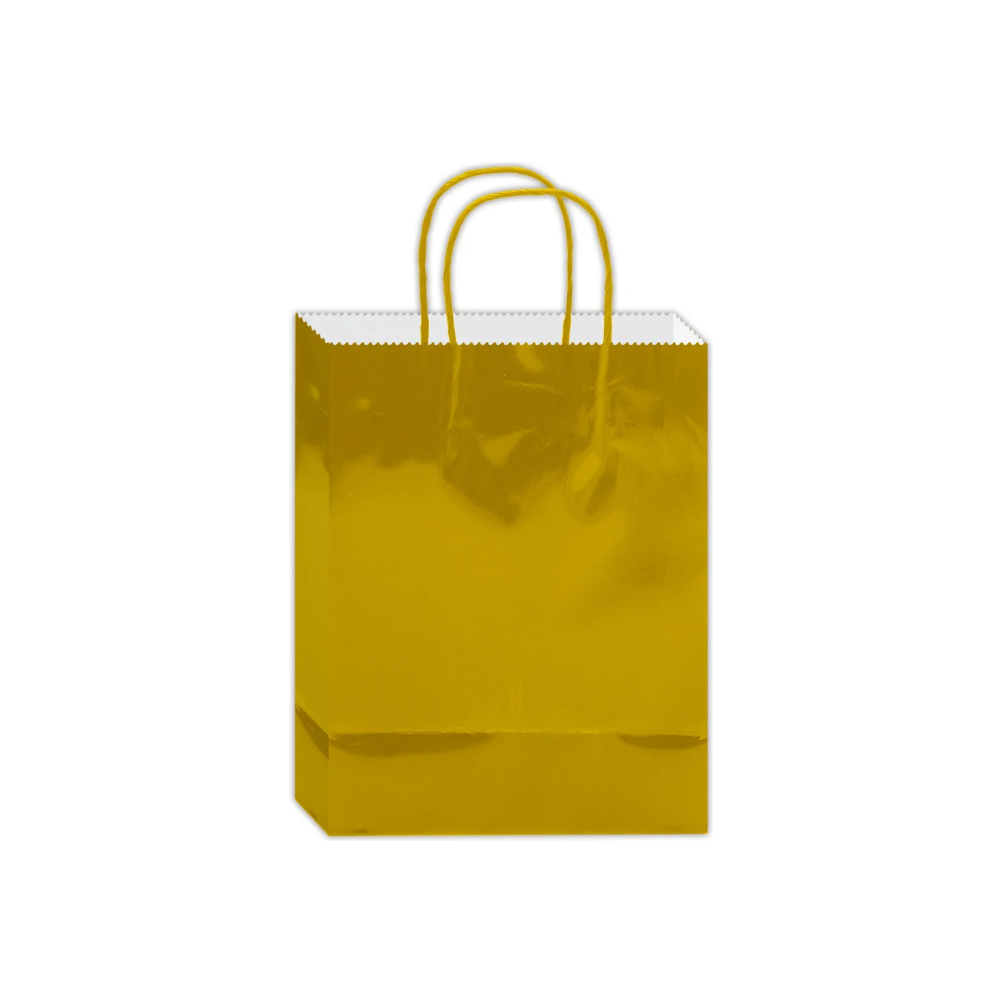 Glossy Gift Bag Gold 10x8x4"