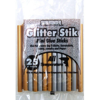 Glue Sticks Gold/Silver 5/16 x 4" 25 PK
