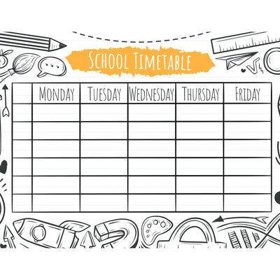 Homework sheet - black and white doodles 8.5' x 11' 12/pk