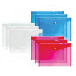 Transparent Poly Envelope Red / Blue 1/pc