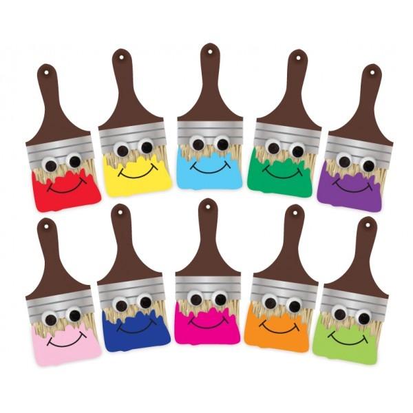 Happy Paintbrush Accents 7"  30/pk