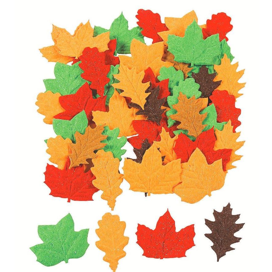 Fall Leaves Self Adhesive Shapes 2" 48/pk (out of stock)