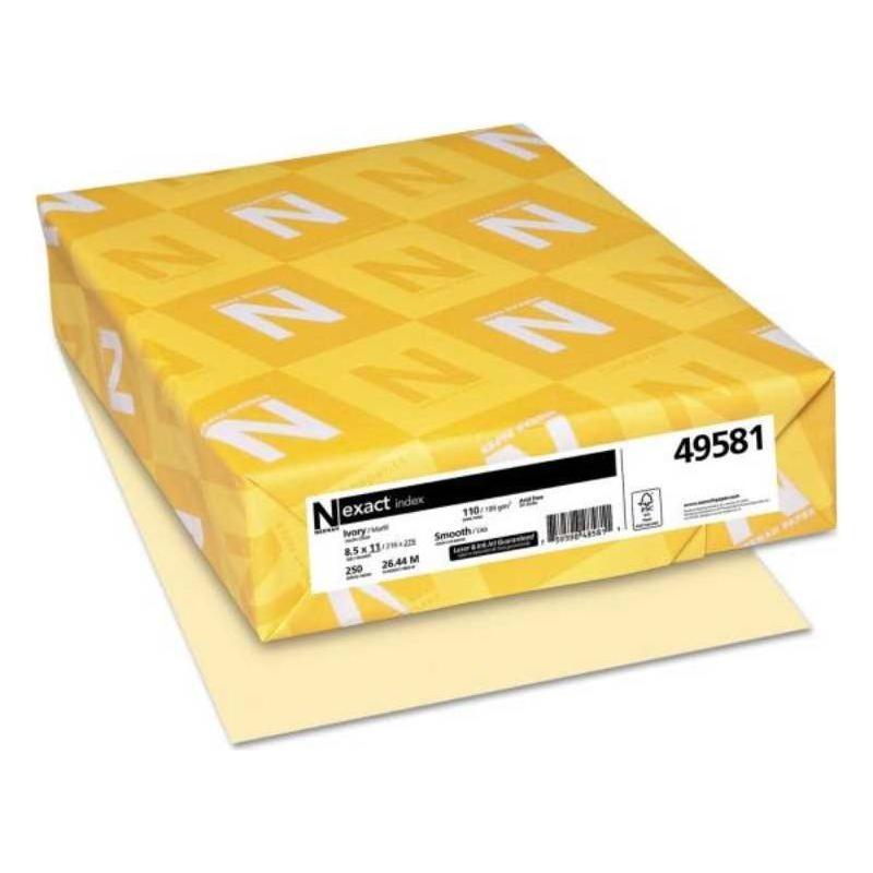 Cardstock Paper 67lb 250/pk 8.5"x11" (White)