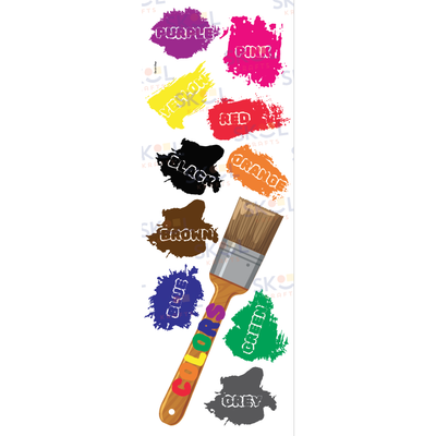 Color Paint Splatters bulletin board set (English) not die