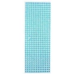Adhesive Rhinestones Light Blue 6mm 504/pk