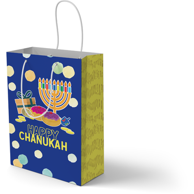 Chanukah Gift Bag Yiddish 8"x12" 1PC
