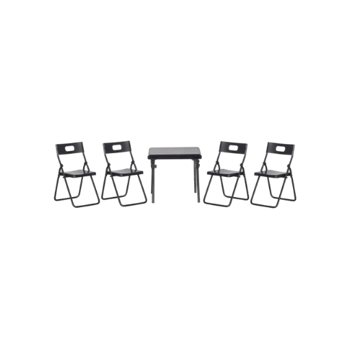 FOLDING TABLE/4 CHAIRS/BL