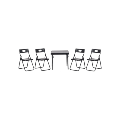 FOLDING TABLE/4 CHAIRS/BL