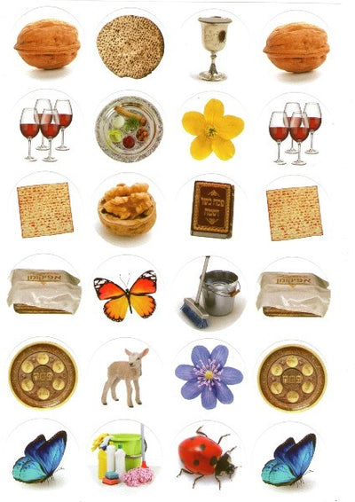 Pesach Stickers 1" 10/pk (closeout)