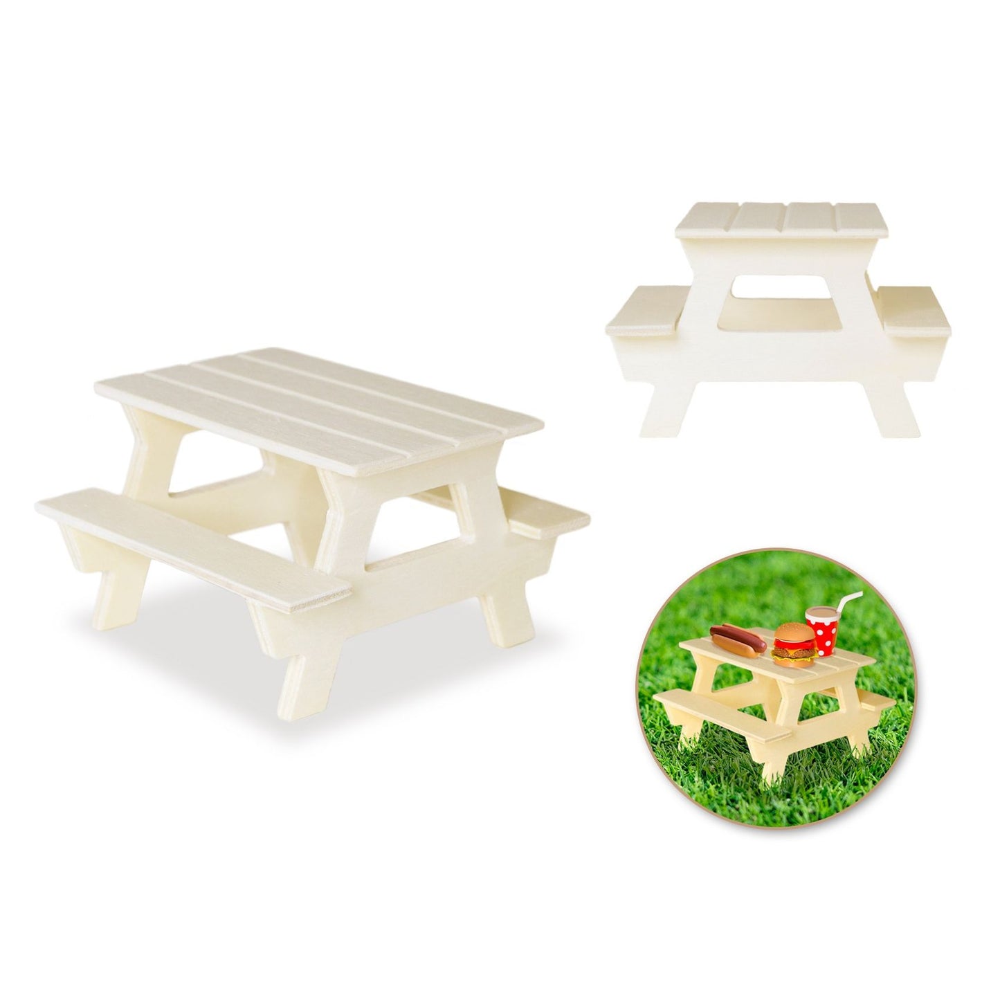 DIY Mini Picnic Table 4x2.5"