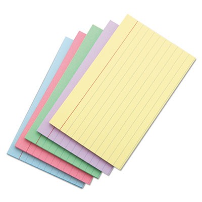 Index Cards 50/Pack (Ruled, Assorted, 4" x 6")