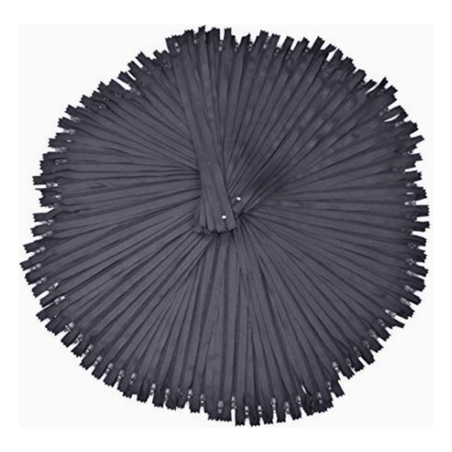 Bleck Nylon Zippers for Sewing, 100PC 4inch