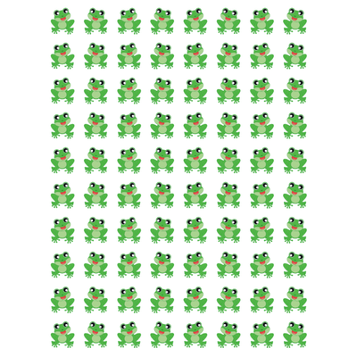 Frogs Chart Seal Stickers Round 13mm Color Print 10/pk