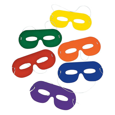 Bright Color Masks Cardstoc, Assorted, 6 1/2" 24/pk