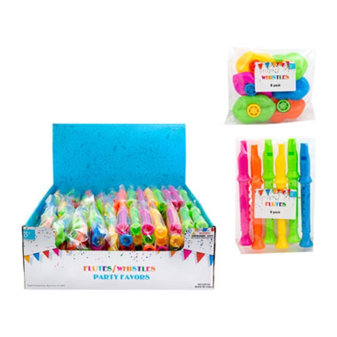 Flute and Mouth Whistles 6/pk from each (discontinued)