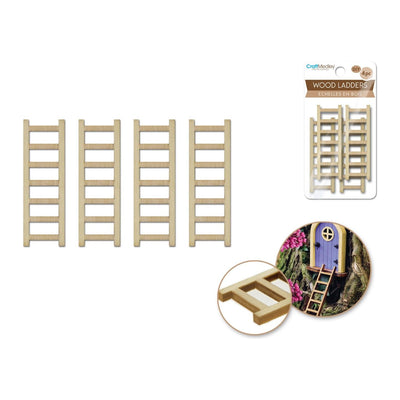 Wooden Ladders 6x2cm 4/pc (Closeout)