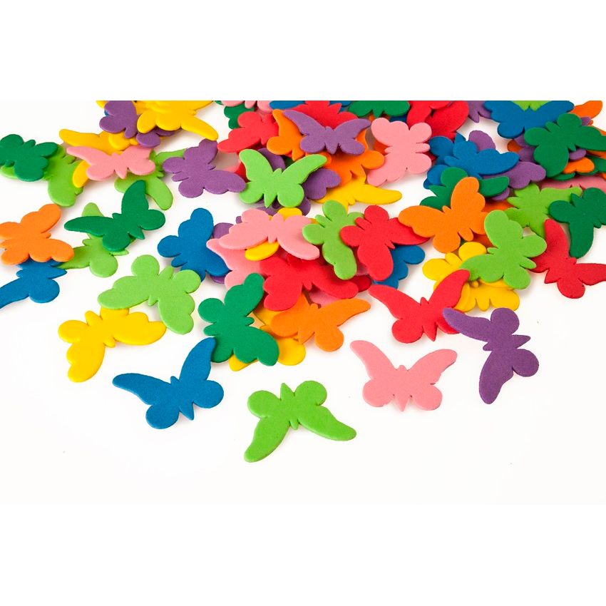 Mini Butterfly Foam Shapes 1 1/4" x 1"