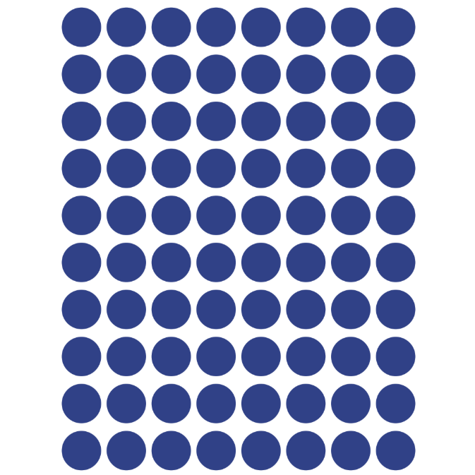 Color Coding Dot Stickers All 1/2" Blue 13mm Color Print 32/pk