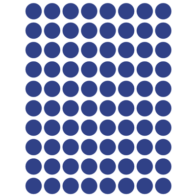 Color Coding Dot Stickers All 1/2" Blue 13mm Color Print 32/pk