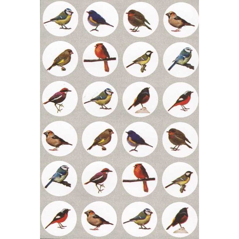 Assorted Bird Stickers 1" (10 Sheets)