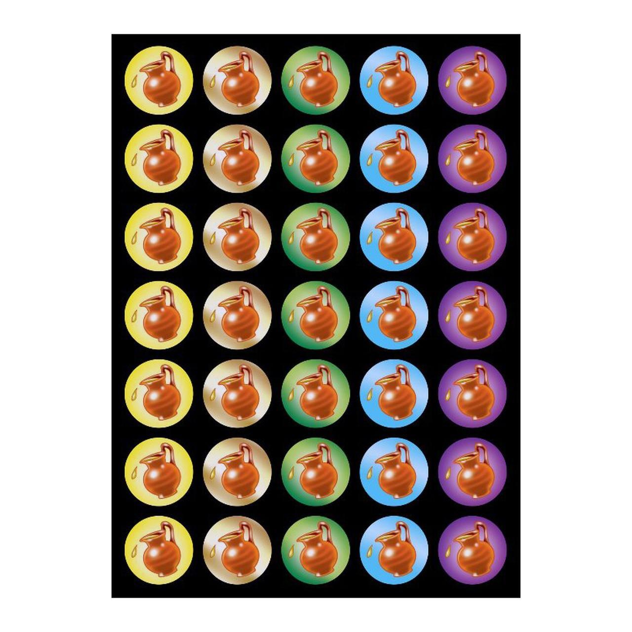 Oil Jars Sticker 3/4" 10 Sheets