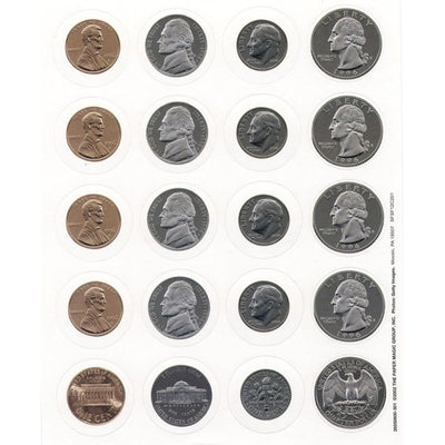 Money Theme Stickers 1" 120/pk