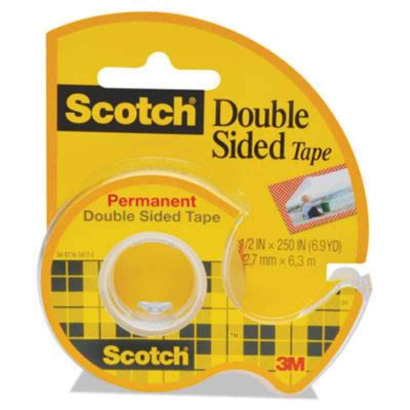 Double Sided Tape in Dispenser (1/2" x 250")