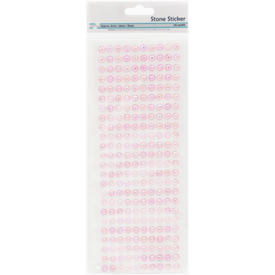 Adhesive Rhinestone Bubble Pink 8mm 240/pk